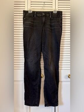 Athleta Sculptek Slim Straight Leg Jeans in Dark Charcoal size 6